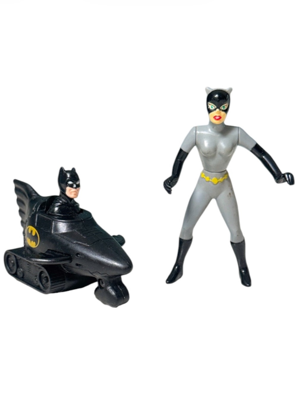 Vintage 1991 DC Comics Batman and Catwoman action figure set